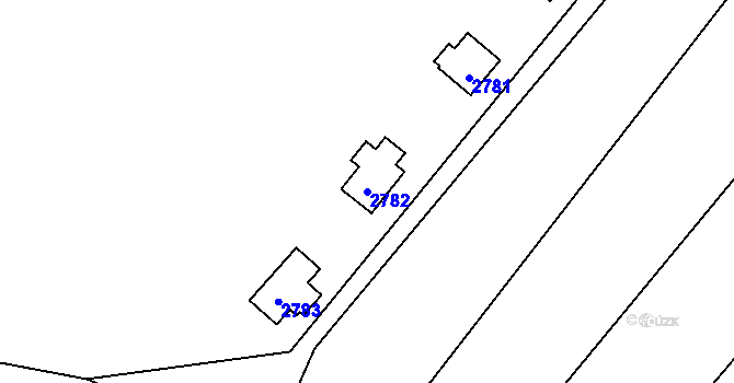 Parcela st. 2782 v KÚ Jemnice, Katastrální mapa