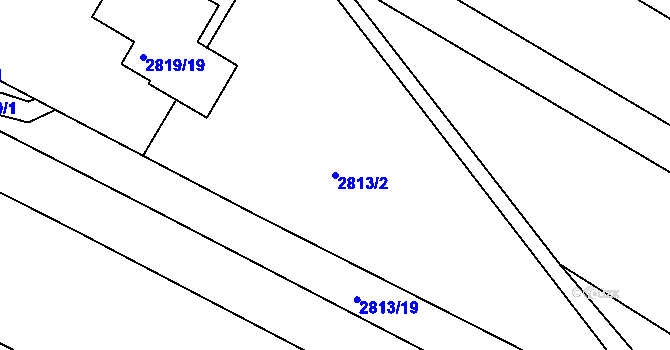 Parcela st. 2813/2 v KÚ Jemnice, Katastrální mapa