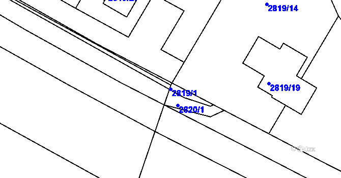 Parcela st. 2819/1 v KÚ Jemnice, Katastrální mapa