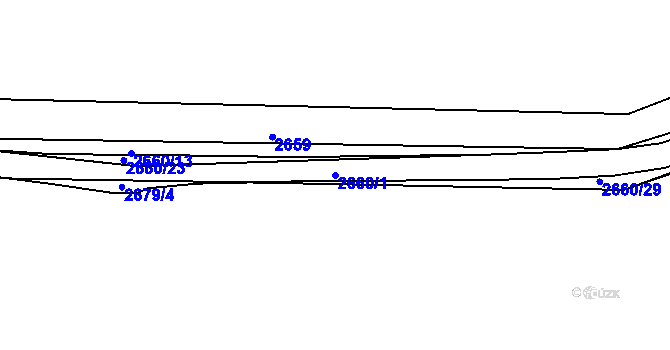 Parcela st. 2660/1 v KÚ Jemnice, Katastrální mapa