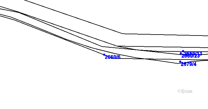 Parcela st. 2660/6 v KÚ Jemnice, Katastrální mapa