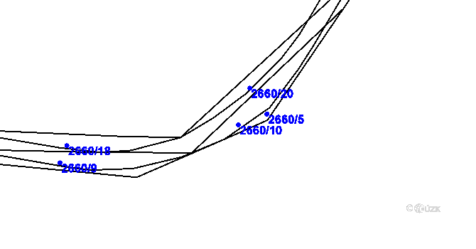 Parcela st. 2660/10 v KÚ Jemnice, Katastrální mapa