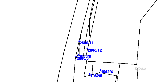 Parcela st. 2660/11 v KÚ Jemnice, Katastrální mapa
