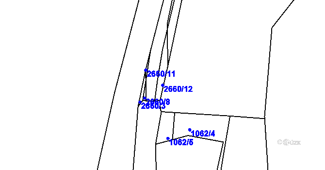 Parcela st. 2660/12 v KÚ Jemnice, Katastrální mapa