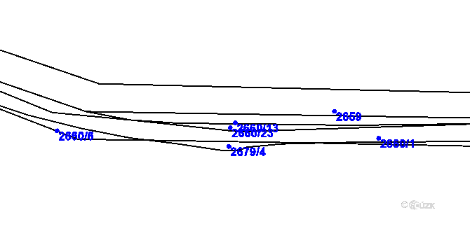 Parcela st. 2660/13 v KÚ Jemnice, Katastrální mapa