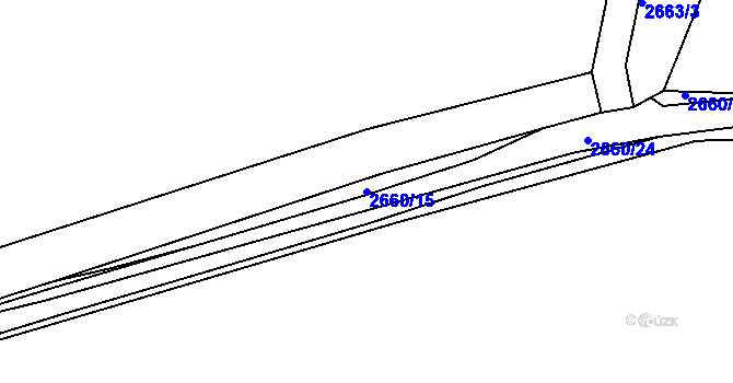 Parcela st. 2660/15 v KÚ Jemnice, Katastrální mapa