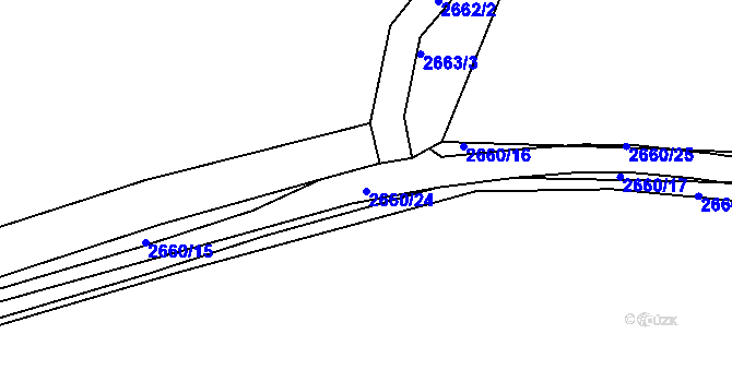 Parcela st. 2660/24 v KÚ Jemnice, Katastrální mapa
