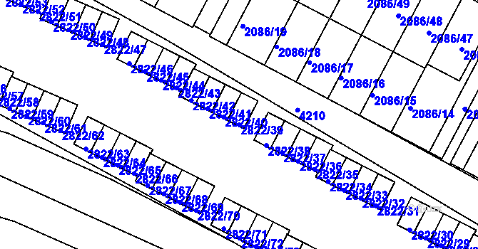 Parcela st. 2822/39 v KÚ Jemnice, Katastrální mapa