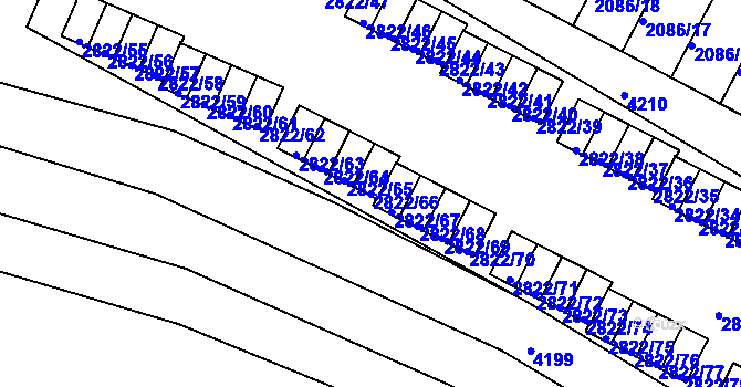 Parcela st. 2822/66 v KÚ Jemnice, Katastrální mapa