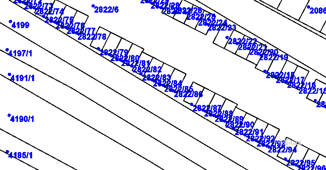 Parcela st. 2822/85 v KÚ Jemnice, Katastrální mapa