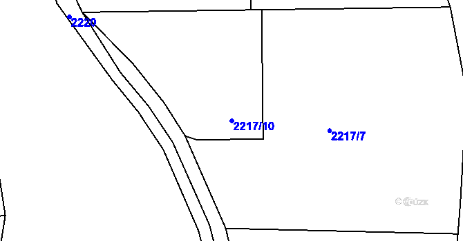 Parcela st. 2217/10 v KÚ Jemnice, Katastrální mapa