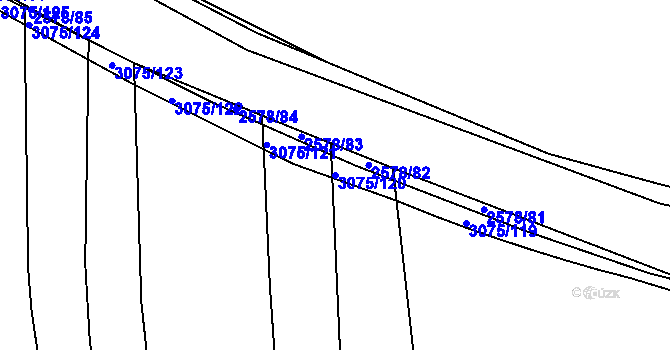 Parcela st. 3075/120 v KÚ Jemnice, Katastrální mapa