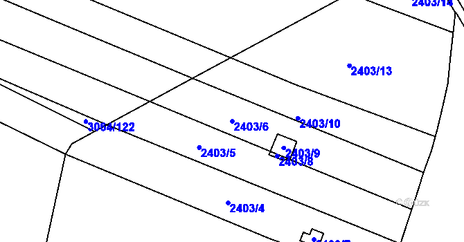 Parcela st. 2403/6 v KÚ Jemnice, Katastrální mapa