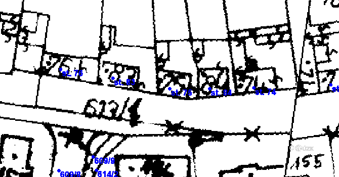 Parcela st. 75 v KÚ Jemníky, Katastrální mapa