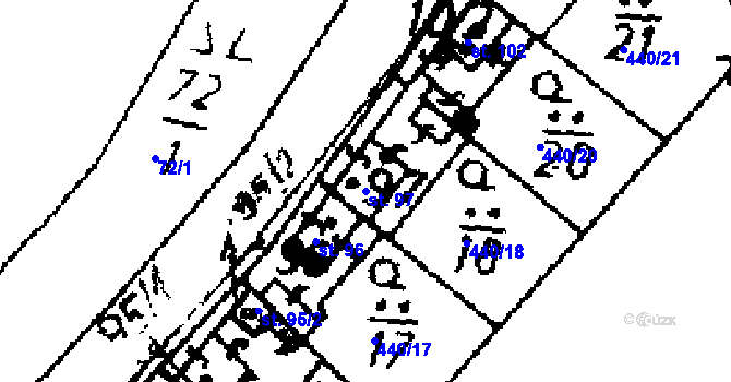 Parcela st. 97 v KÚ Jemníky, Katastrální mapa