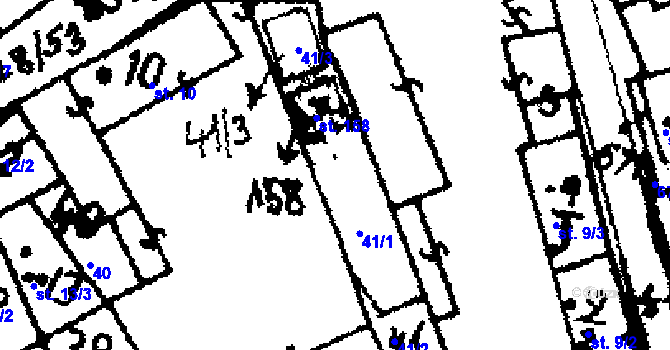 Parcela st. 41 v KÚ Jemníky, Katastrální mapa