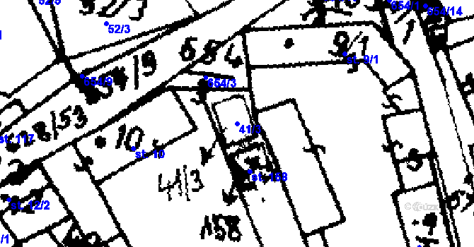 Parcela st. 41/3 v KÚ Jemníky, Katastrální mapa