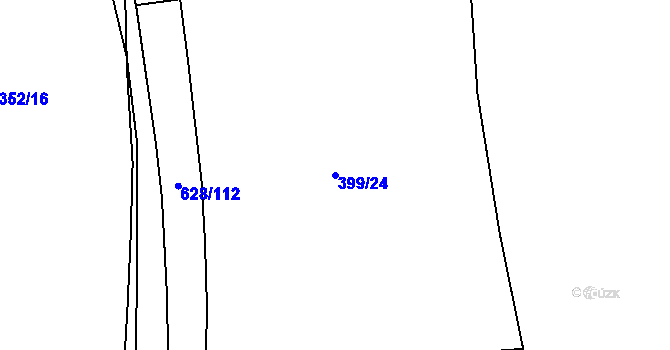 Parcela st. 399/24 v KÚ Jemníky, Katastrální mapa