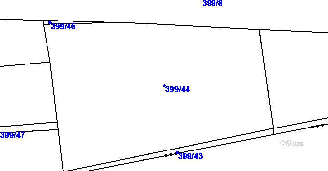Parcela st. 399/44 v KÚ Jemníky, Katastrální mapa