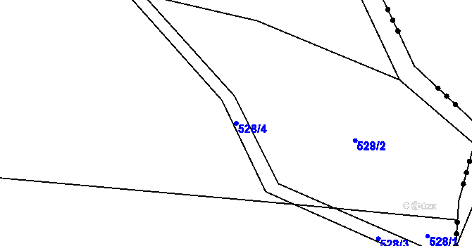 Parcela st. 528/4 v KÚ Jemníky, Katastrální mapa