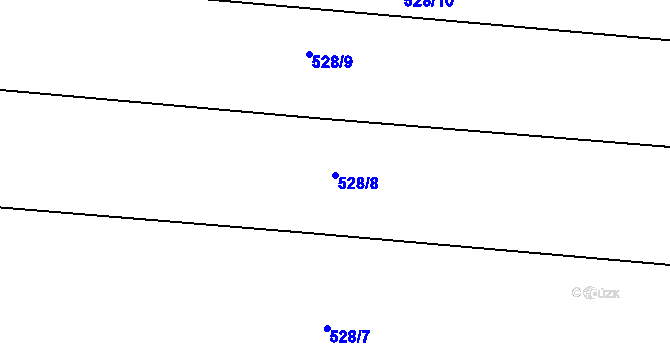 Parcela st. 528/8 v KÚ Jemníky, Katastrální mapa