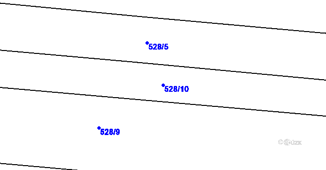Parcela st. 528/10 v KÚ Jemníky, Katastrální mapa