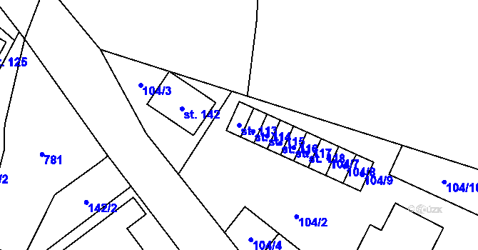 Parcela st. 113 v KÚ Jeníčkova Lhota, Katastrální mapa