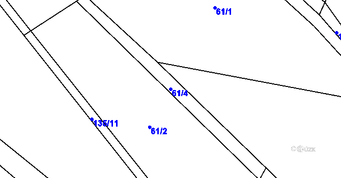 Parcela st. 61/4 v KÚ Jenichov, Katastrální mapa