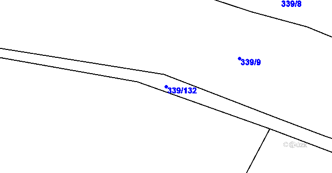 Parcela st. 339/132 v KÚ Jenichov, Katastrální mapa