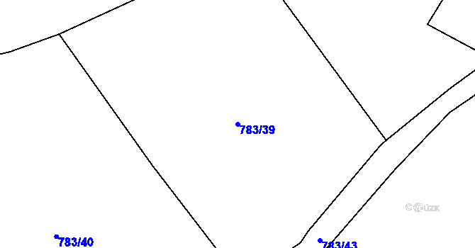 Parcela st. 783/39 v KÚ Jenichov, Katastrální mapa