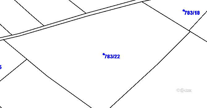 Parcela st. 783/22 v KÚ Jenichov, Katastrální mapa
