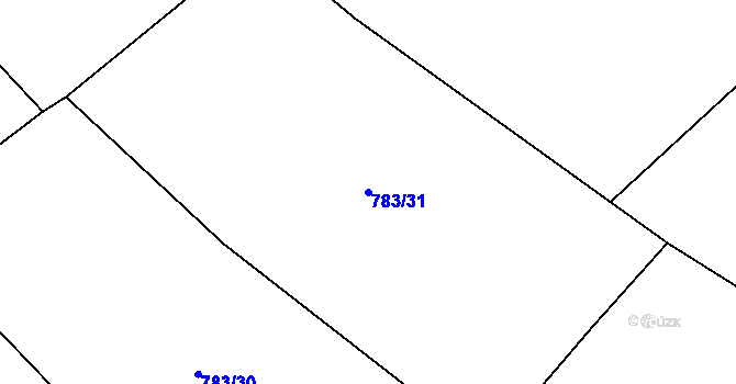 Parcela st. 783/31 v KÚ Jenichov, Katastrální mapa