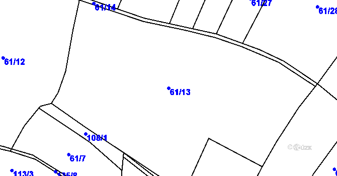 Parcela st. 61/13 v KÚ Jenichov, Katastrální mapa