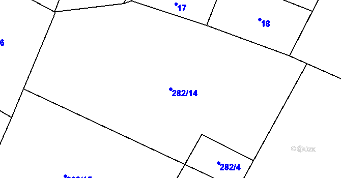 Parcela st. 282/14 v KÚ Jenichov, Katastrální mapa