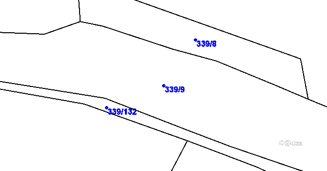 Parcela st. 339/9 v KÚ Jenichov, Katastrální mapa