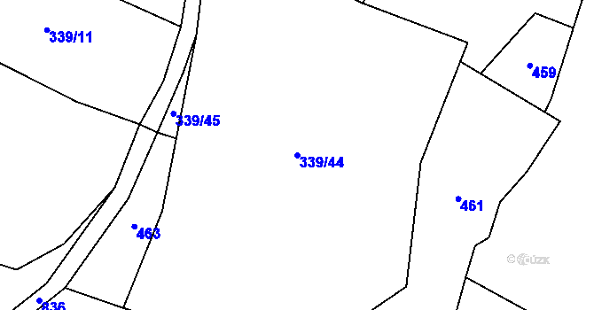 Parcela st. 339/44 v KÚ Jenichov, Katastrální mapa