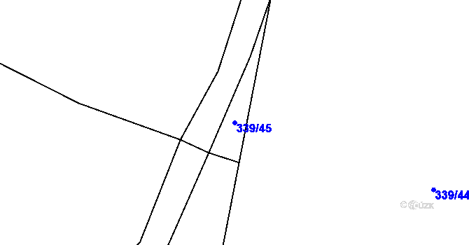 Parcela st. 339/45 v KÚ Jenichov, Katastrální mapa