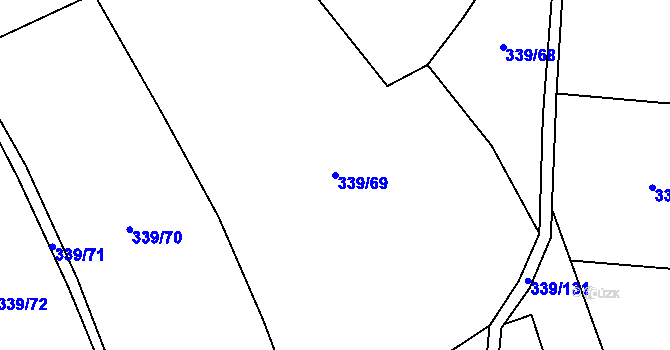 Parcela st. 339/69 v KÚ Jenichov, Katastrální mapa