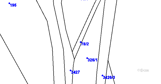 Parcela st. 78/2 v KÚ Jeníkov u Vlašimi, Katastrální mapa