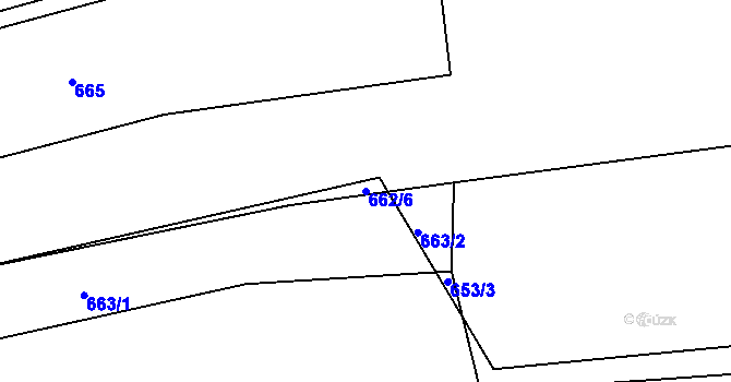 Parcela st. 662/6 v KÚ Jeníkov u Vlašimi, Katastrální mapa