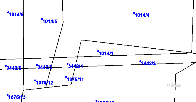 Parcela st. 1014/1 v KÚ Jeníkov u Vlašimi, Katastrální mapa