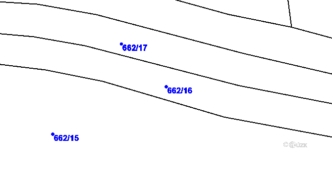Parcela st. 662/16 v KÚ Jeníkov u Vlašimi, Katastrální mapa