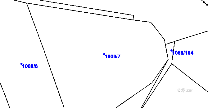 Parcela st. 1000/7 v KÚ Jeníkov u Vlašimi, Katastrální mapa