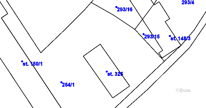 Parcela st. 149/4 v KÚ Jeníkov u Hlinska, Katastrální mapa