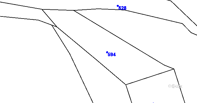 Parcela st. 495/22 v KÚ Hory u Jenišova, Katastrální mapa
