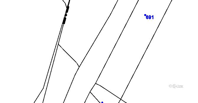 Parcela st. 311/5 v KÚ Hory u Jenišova, Katastrální mapa