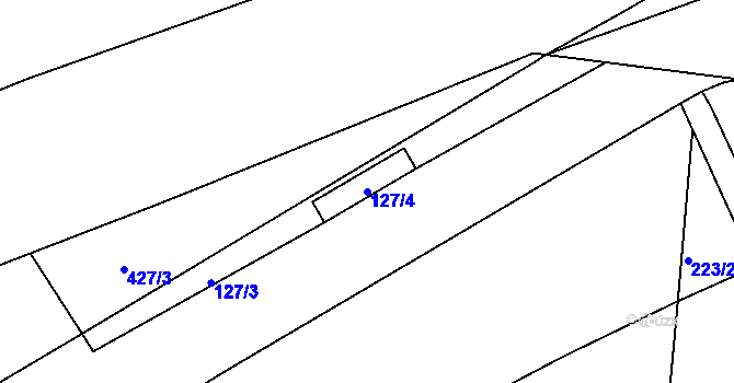 Parcela st. 127/4 v KÚ Hory u Jenišova, Katastrální mapa