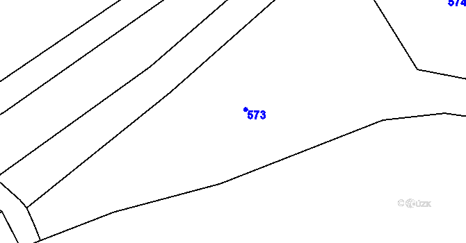 Parcela st. 212/2 v KÚ Hory u Jenišova, Katastrální mapa