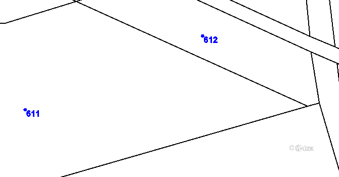 Parcela st. 292/1 v KÚ Hory u Jenišova, Katastrální mapa