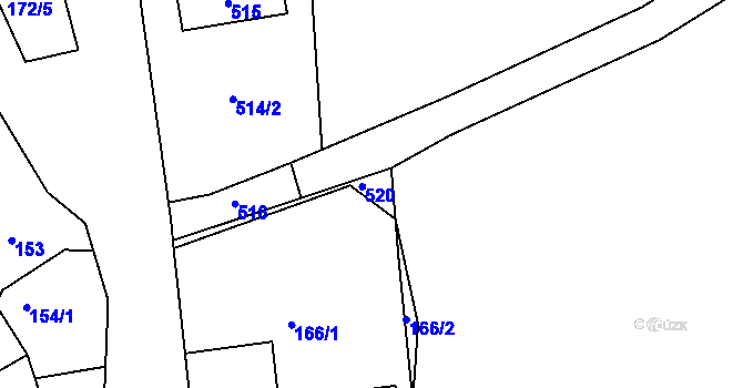 Parcela st. 493/15 v KÚ Hory u Jenišova, Katastrální mapa